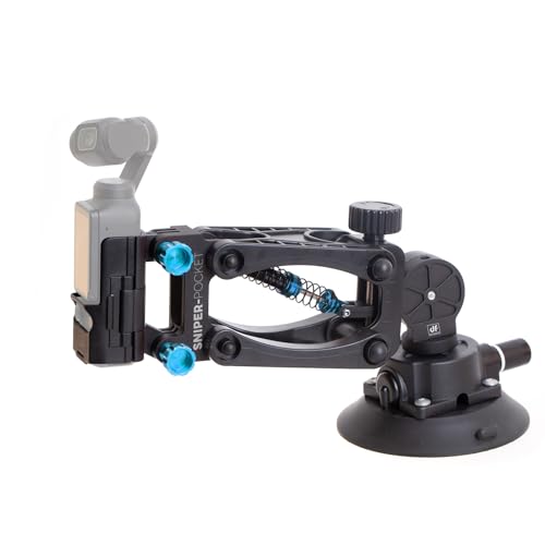 Suction Cup Mount for Osmo Pocket 3, Z Axis Car Damping Spring Arm with Safety Harness, Compatible with DJI Osmo Pocket/Insta360/Gopro Action Camera, Car Windshield Window Vehicle Camera Holder