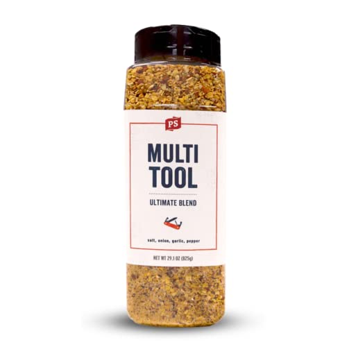 PS Seasoning Multi Tool Ultimate Blend - All Purpose Seasoning 29.1oz - Classic SPG BBQ Seasoning for Smoking, Grilling, Multipurpose Dry BBQ Rub & Topping for Steaks, Burgers, Veggies, Chicken, Beef