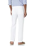 Perry Ellis Men's 100% Linen Drawstring Casual Pants For Men, Regular Fit, Lightweight (Waist Size 29-54 Big & Tall), Bright White, 36W x 32L