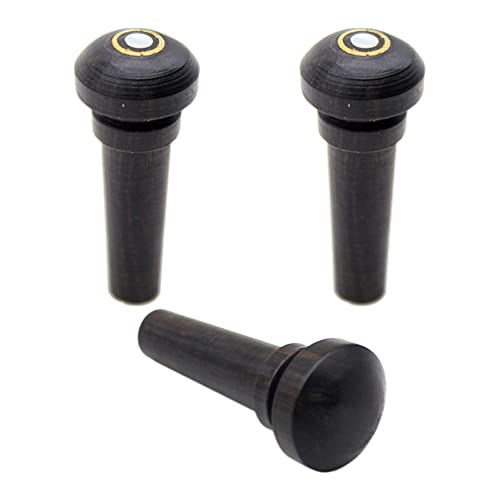 ARTIBETTER 3Pcs Violin Tailpiece Endpin Pegs Ebony Tail Screws Tail Plugs Bridge Pegs Violin Accessory Part Set for Violin Supplies