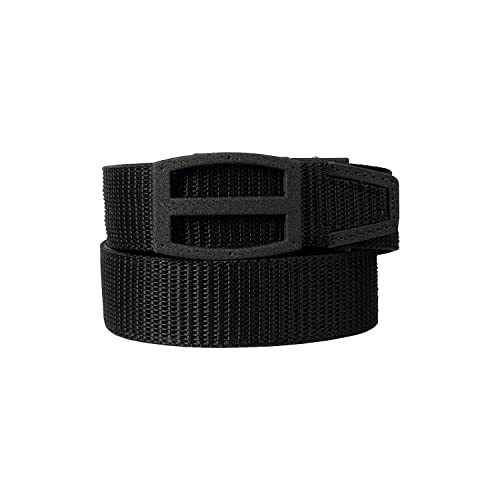 Nexbelt Tactical Ratchet EDC Titan Gun Belt - Cut to Fit Gun Belt for Men - PreciseFit Nylon Reinforced Belt with 1 1/2" Width Strap - Black