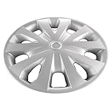 Hubcaps.com - Premium Quality 15" Silver Hubcaps/Wheel Covers fits 2012-2019 Nissan Versa, Heavy Duty Construction (Set of 4)