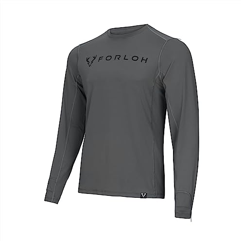 FORLOH Men's SolAir Long Sleeve - Lightweight Sun Shirt/UPF 50+ Sun Protection/Cooling & Quick-Dry Technology/Odor Control (XL, Magnet)