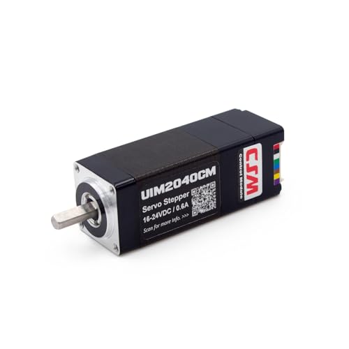 UIROBOT Nema 8 Stepper Motor, Integrated Servo Contorl System Stepper Motor with Encoder, Driver & Motion Controller,CAN Interface 3000RPM 0.25-0.6A 16-24VDC Torque 0.038 N.m (UIM2040CM)