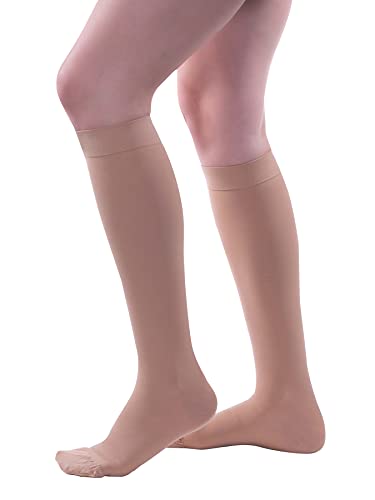 Allegro 20-30 mmHg Surgical 200/201 Knee High Compression Stockings - Unisex, Closed Toe, Knee High Support Stockings