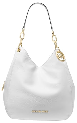 Michael Kors Lillie Large Chain Shoulder Bag, Optic White