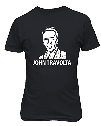 Baku Apparel Hollywood Actor Nicolas Cage Movie 'Face Off' Men's T-Shirt (Black, Large)