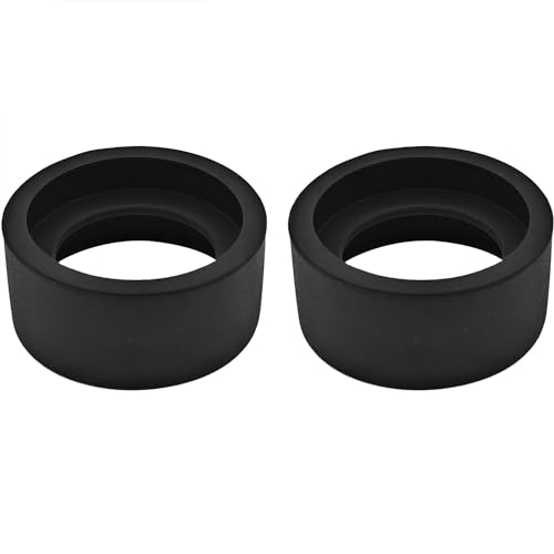 BOKWORE 2PCS Eyepiece Eye Cup Soft Rubber Eyepiece Cover Binocular Eye Cups Replacement for 32-36 mm Stereo Microscope (Flat Angle), black