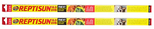 Zoo Med 2 Pack of T8 ReptiSun 10.0 UVB, 24 Inch, 17 Watt, Reptile Habitat Lighting