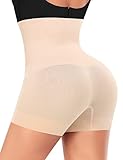 Tummy Control Shapewear Shorts for Women Under Dress Seamless Shaping Boyshorts Panties Slip Shorts Underwear (High Waisted Nude-4,M)