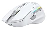 Glorious Gaming Model I 2 Wireless Gaming Mouse - Hybrid 2.4Ghz & Bluetooth, 75g Superlight, 9 Buttons (2 Swappable), RGB, PTFE Feet, MMO/MOBA/FPS, Long Battery Life, Side Thumb Rest - White