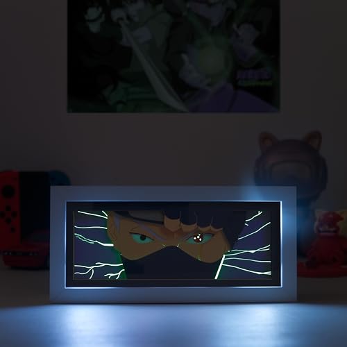 Unortha Anime LED Light Box, Manga Shadow Box Frame, Paper Cut, Table Lamp for Anime Enthusiasts, RGB Multi Color, Night Light for Room Decor, Unique Anime Desk Decor (Kakashi)