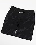 AUROLA Zebra Women Seamless Scrunch Workout Shorts High Waisted Gym Yoga Short,Black,M