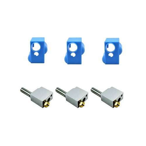 For FLSUN Delta Super Racer SR Hotend Suit 3D Printer Part 0.4mm Brass Nozzle Heat Block Throat Heatbreak Silicone Sleeve Case Blue