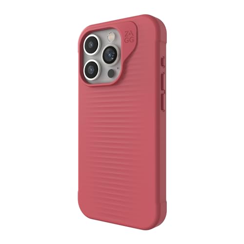 ZAGG Luxe Snap iPhone 15 Pro Case - Protective Cell Phone Case, Drop Protection (10ft/3m), Durable Graphene Material, Slim and Lightweight MagSafe Phone Case, Watermelon Pink