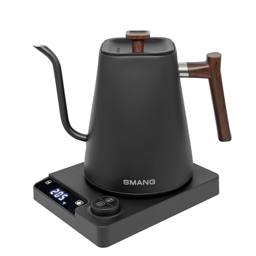 Electric Kettles, Gooseneck Electric Kettle, ±1℉ Temperature Control, for Pour Over Coffee and Tea, 304 Stainless Steel Inner, BPA-Free, Quick Heating Electric Kettles for Boiling Water, 1L Black