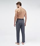 DAVID ARCHY Men's Pajama Pants Cotton Comfy Lounge Pants, Lightweight Pajama Bottoms with Pockets Sleepwear PJ Pants, 2 Pack