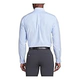 Van Heusen Men's Dress Shirt Regular Fit Oxford Solid, Blue, 15.5"-16" Neck 33"-34" Sleeve