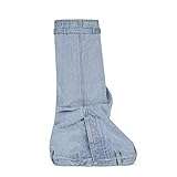 MissHeel Padlock Boots for Women Kne High Shark Boots Wide Calf Wedge Fold Over Platform Boots Size 11