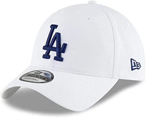 New Era MLB Core Classic 9TWENTY Adjustable Hat Cap One Size Fits All (Los Angeles Dodgers White)