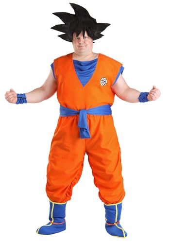 Fun Costumes Authentic Dragon Ball Z Adult Plus Size Goku Costume: Channel Your Inner Saiyan! 2X
