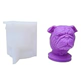 Silicone Dog Mold, 6 Styles: Rowena, Bulldog, Shih Tzu, Shepherd, Pug, Golden Retriever,Using Resin, Plaster, Cement, Candles, Handmade pet Souvenirs, Trophies, Gifts, Artworks (Bulldog Mold)