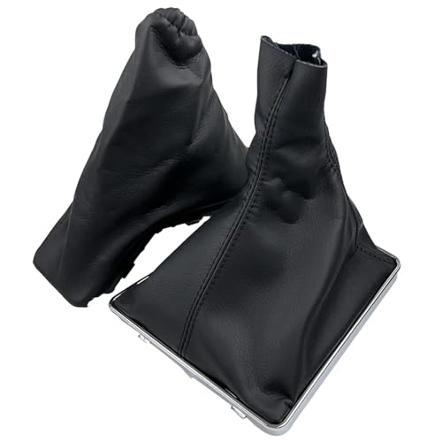Compatible with Opel Astra H Gear Shift Knob Lever Stick Gaiter Boot Handbrake Grips Car Anti Slip Parking Hand Brake Boot Cover Case Collar(Combo)