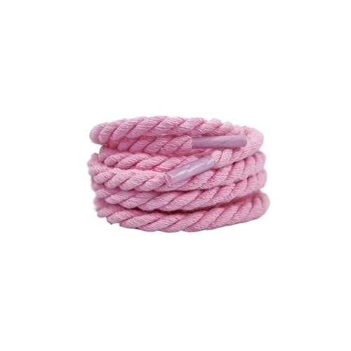 YARVPSFS 1pair Shoelaces Twisted Rope Shoelaces Men And Women AF1 Air Force One AJ1 Three-strand Rope(Pink Red-7,160cm)