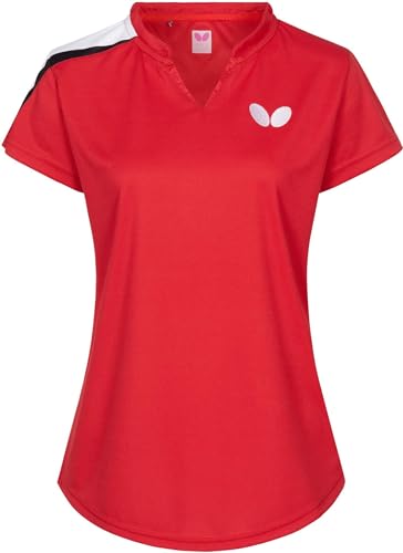 Butterfly Women's Standard Athletic Shirt, Red, X-Small