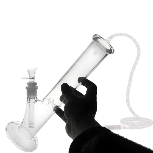 Hookah Set - 10 inch Portable Glass Hookah with Glass Vase for for Tobacco Use Only, Hookah Hose (Adults 21+)