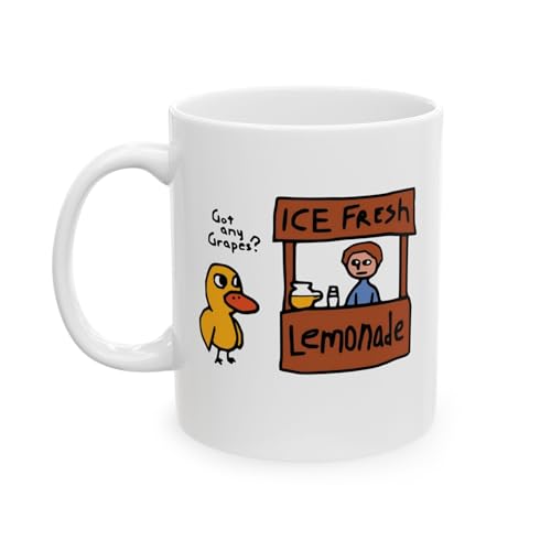 Got Any Grapes Ceramic 11oz Mug, Duck Song Mug, Ice Fresh Lemonade Stand Coffee Mug, Funny Duck Gifts, Gifts For Best Friend