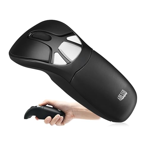 Adesso iMouse P30 Air Mouse GO Plus USB Wireless Cursor Controler for TV, Projector, Security Camera, CCTV, Desktop, Laptop, Presentation Clicker with Charging Stand