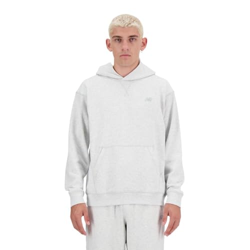 New Balance Men's Athletics French Terry Hoodie, Ash Heather, XX-Large
