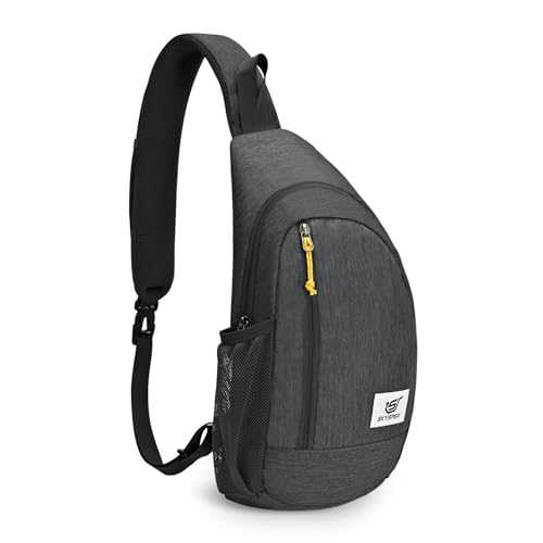 SKYSPER Sling Bag RFID Crossbody Sling Backpack Cross Body Shoulder Travel Bag Hiking Daypack for Women Men(Black)