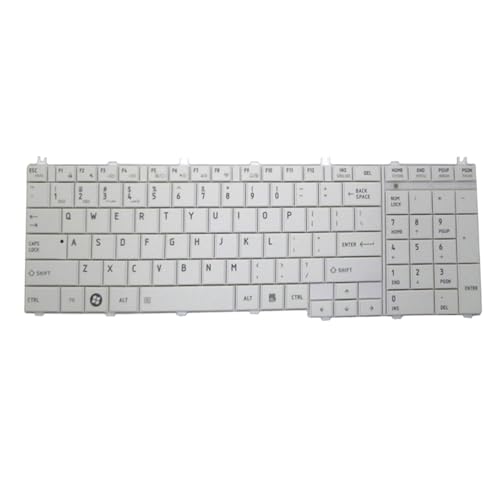English US Laptop Keyboard for Toshiba Satellite L650 L650D L655 L655D L670 L670D L675 C650 C655 9Z.N4WSQ.101 AEBLBU00010 White