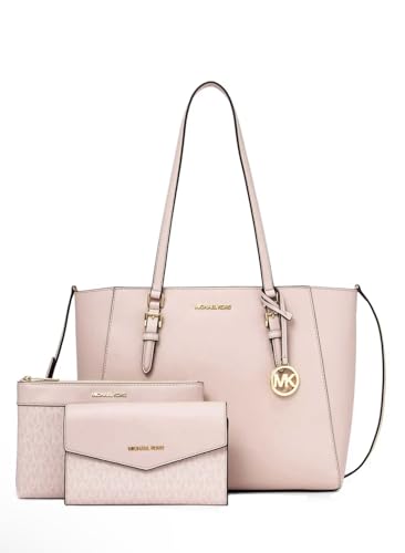 Michael Kors Charlotte Large 3-in-1 Tote Crossbody Handbag Leather