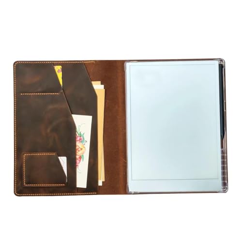 Personalized Leather folio case with Pen Holder for remarkable 2 cover(Not Compatible with reMarkable Paper Pro), Genuine leather leather folio cover for reMarkable 2 tablet case