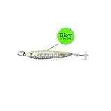 10pcs Glow 1oz Fishing Metal Mega Live Bait Jig with a Super Sharp Treble Hook Realistic 3D Eyes Quality Holographic Finish