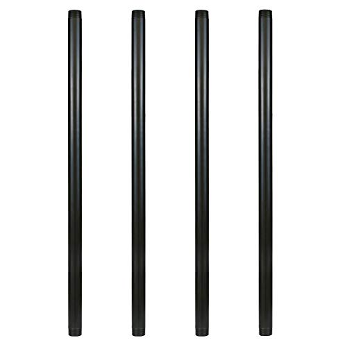 GeilSpace 1" × 36" Pre-Cut Black Metal Pipe, Industrial Steel Fits Standard One Inch Black Threaded Pipes and Fittings - Vintage DIY Industrial Shelving (1" × 36")