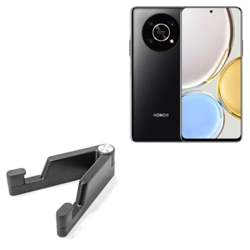 BoxWave Stand and Mount Compatible with Honor Magic4 Lite 5G - Desktop Aluminum SoloStand, Adjustable Hands-Free Portable with Rubber Feet - Jet Black
