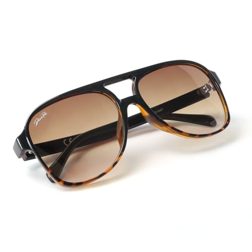 Diamond's Roar Classic Vintage Polarized Pilot Sunglasses for Women Men Trendy Square Large Frame Retro Sunglasses - UV400