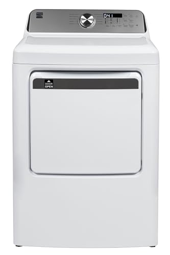 Kenmore 7.0 cu. ft. Front Load Gas Dryer-with Guard to Reduce Wrinkles & Static-Sanitize and Smart Sensor Drying-LED, White