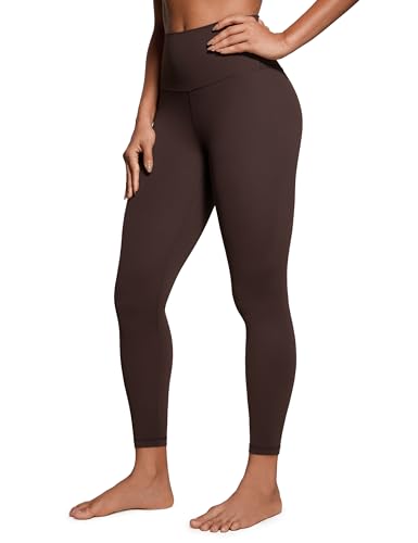 CRZ YOGA Butterluxe High Waisted Lounge Legging 25" - Buttery Soft Workout Yoga Pants for Women Hot Fudge Brown Small
