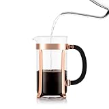 Bodum 34oz Chambord French Press Coffee Maker, High-Heat Borosilicate Glass, Stainless Steel, Copper – Made in Portugal