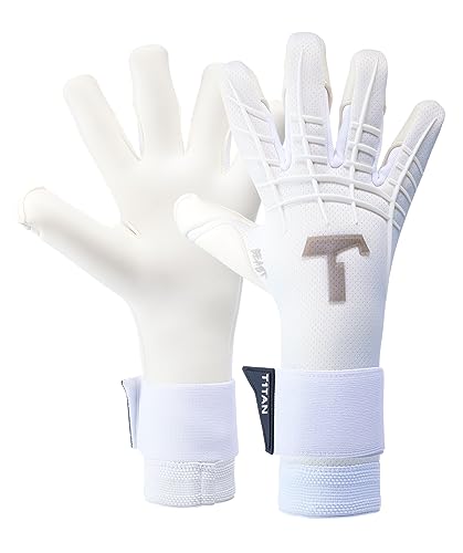 T1TAN White Beast 3.0 - Goalkeeper Gloves - Without Finger Protection - Soccer Goalkeeper Gloves - Size 7
