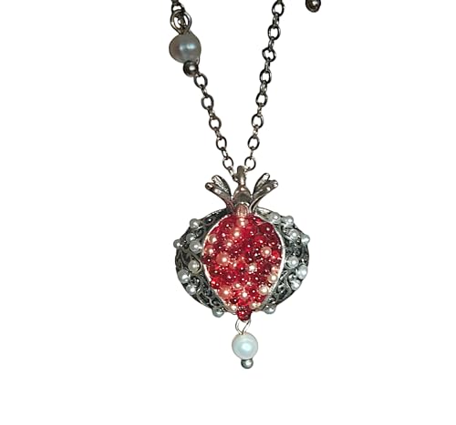 Abgaryan ART Antique-style pomegranate pendant with intricate filigree detailing