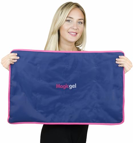 Magic Gel Extra Large Reusable Ice Pack (15" x 23.5") for Max Back and Full Body Pain Relief from Injuries, Swelling, Bruises, Sprains - FSA HSA Eligible - Ice Blanket for Sleeping & Physical Therapy