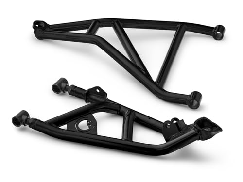 SuperATV Can-Am Maverick X3 High-Clearance 2" Forward Offset A-Arms for 64" Models - Transform Your Ride | Black