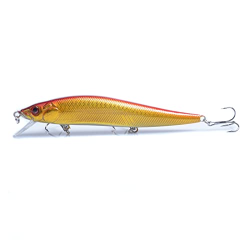 QAZWSXED LESANGBAIHUODIAN 23g 14cm 1pcs Hard Bait Winter Fishing Lure Minnow Ice Sea Fishing Tackle Fishing Kit Jig Wobbler Lure Jerk Bait (Color : NO4)