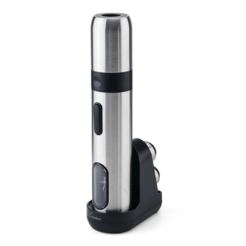 Rabbit Electric Wine Opener Set, 8.3x3.6x11.8, Black